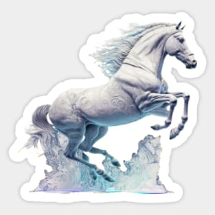 Elegant white horse Sticker